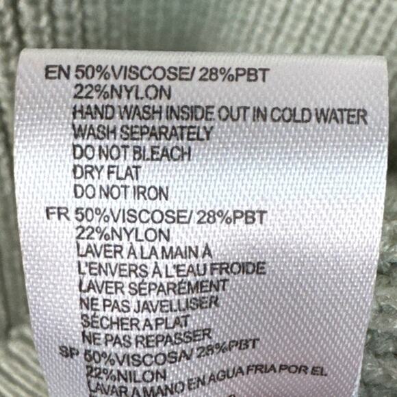 RD Style Womens Boyfriend Sweater V-Neck Moss Green Size L NWT Fall Essential - Picture 7 of 7